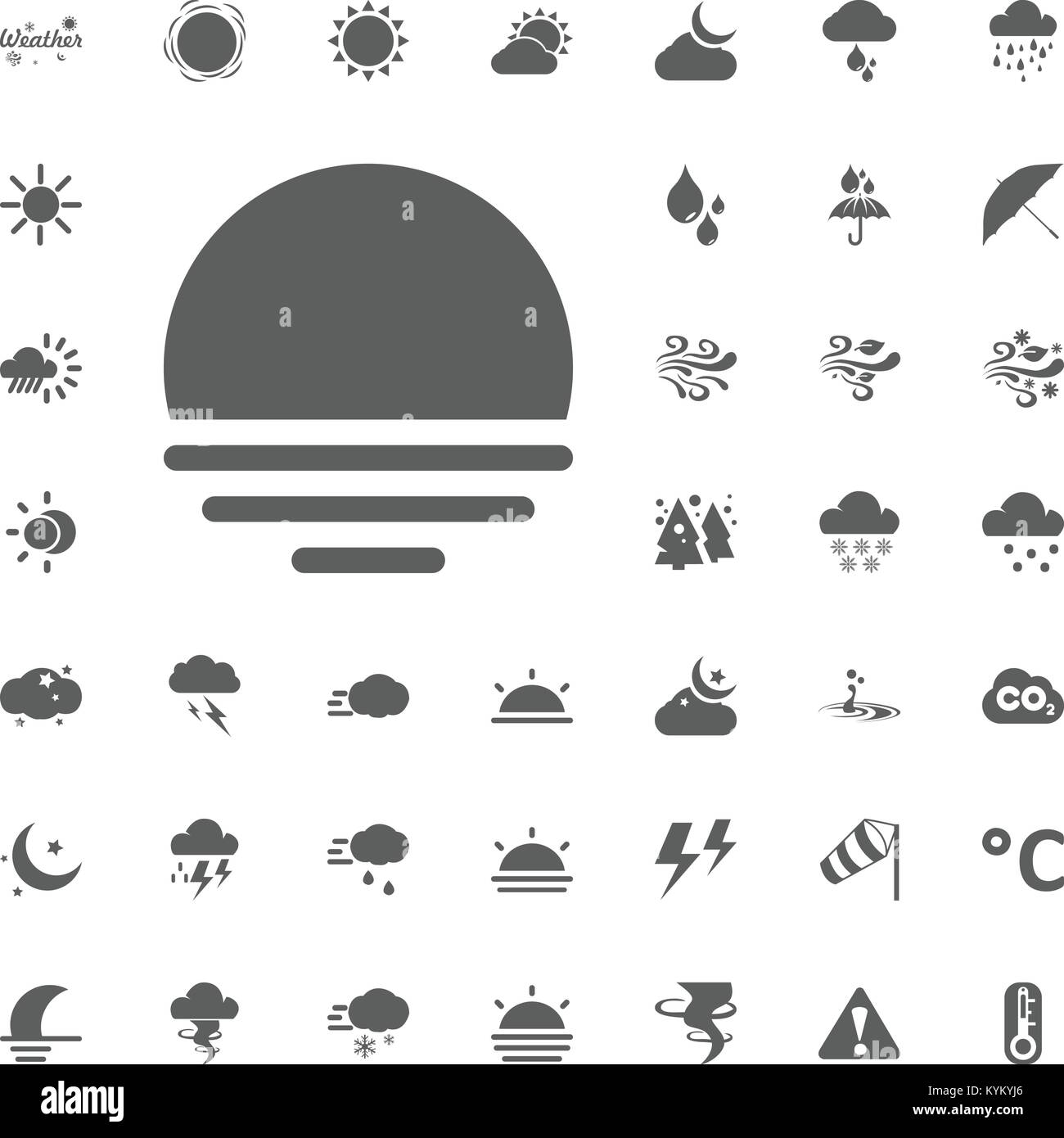 Climate signs set Stock Vector Images - Alamy