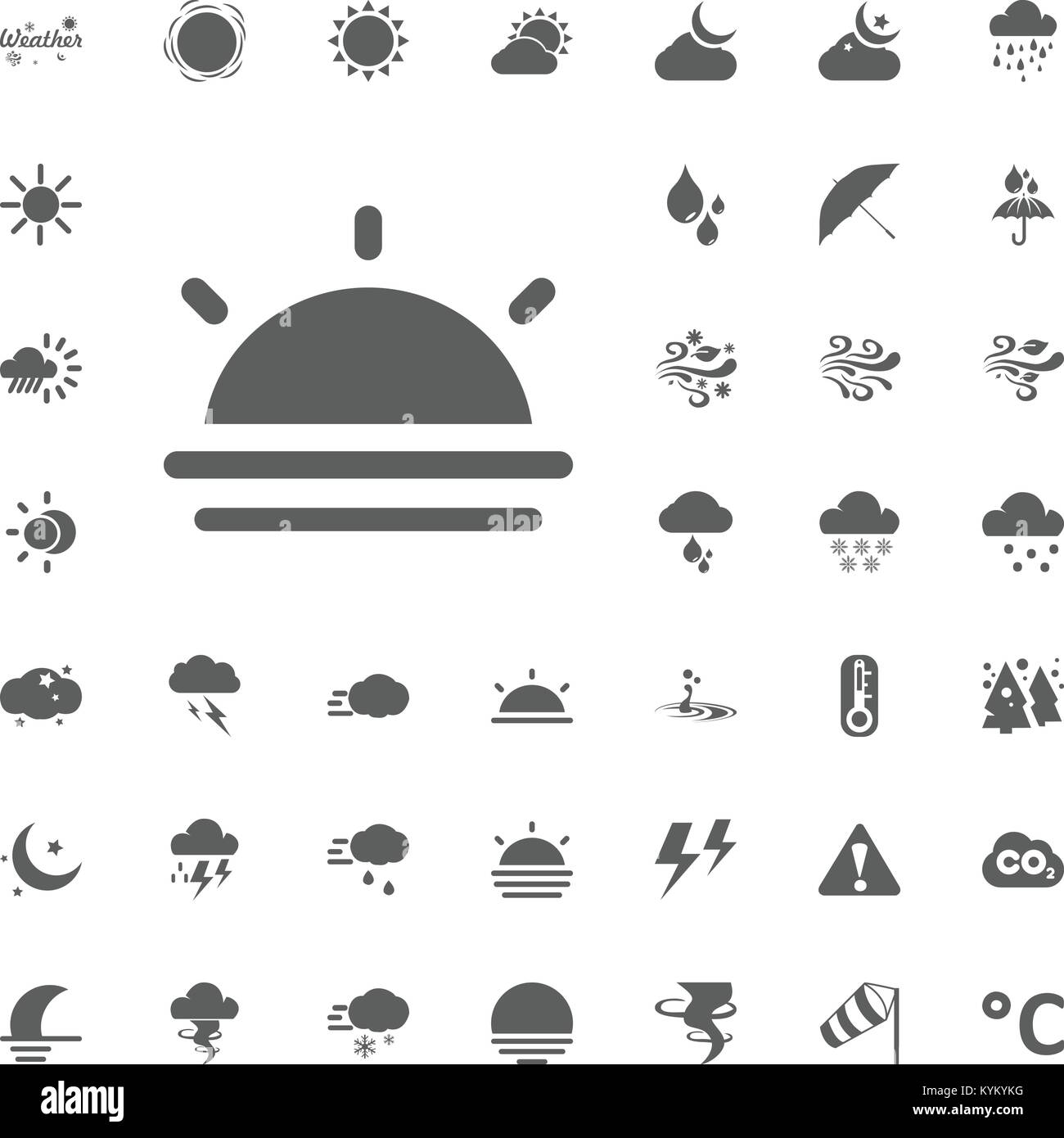 Weather signs set hi-res stock photography and images - Alamy