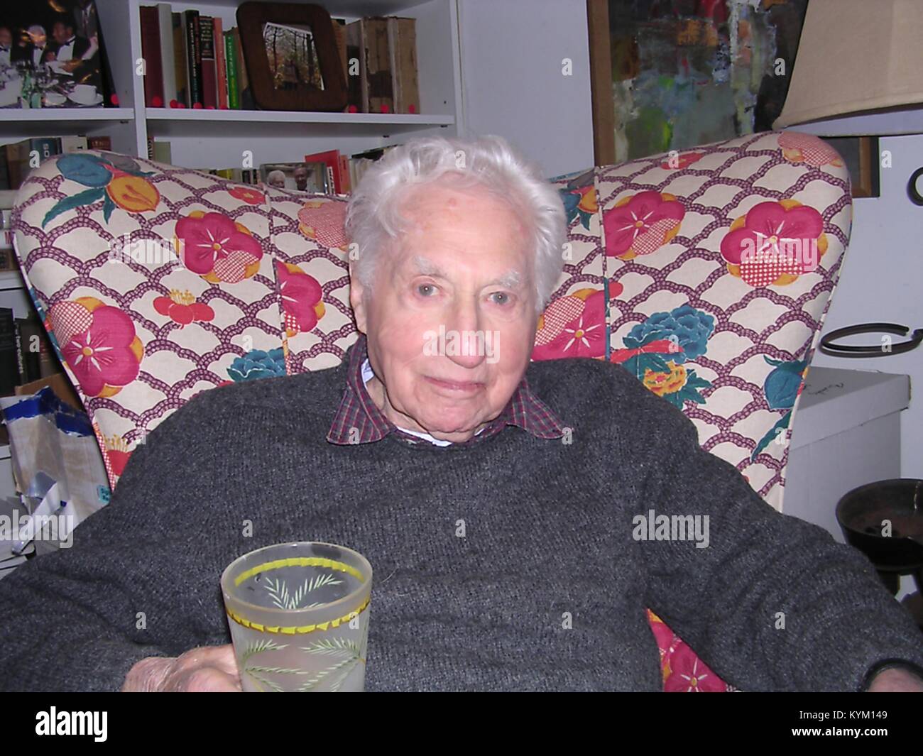 Half-length portrait of author Budd Schulberg, the last living person to have worked with author F Scott Fitzgerald, 2005. () Stock Photo