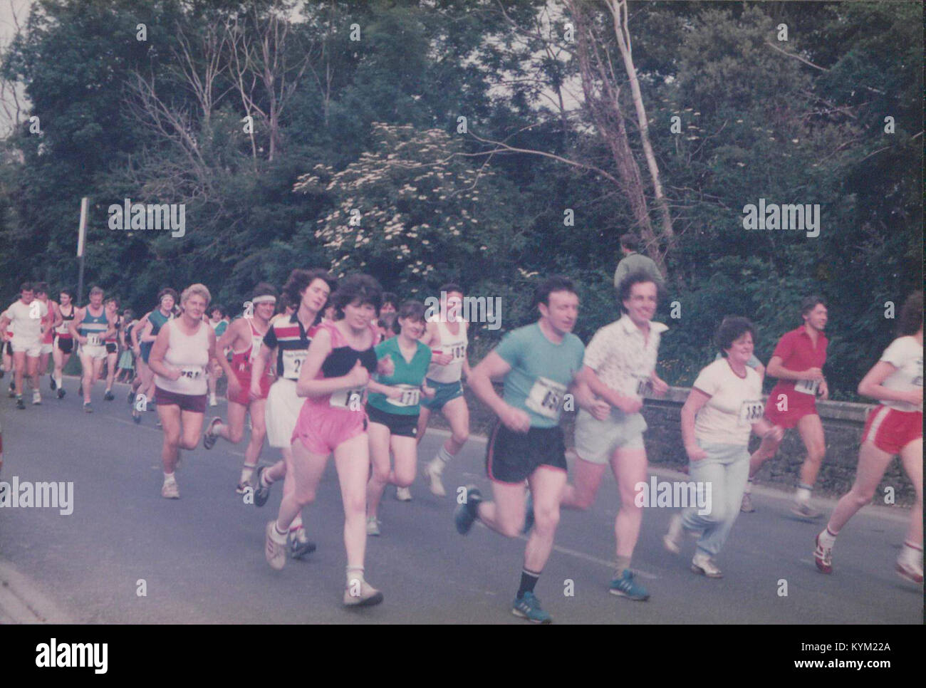 An illustration depicting a historic road race, likely from the early ...