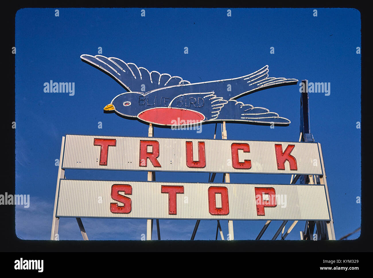 Blue Bird Truck Stop sign, Pryor Street, Atlanta, (LOC