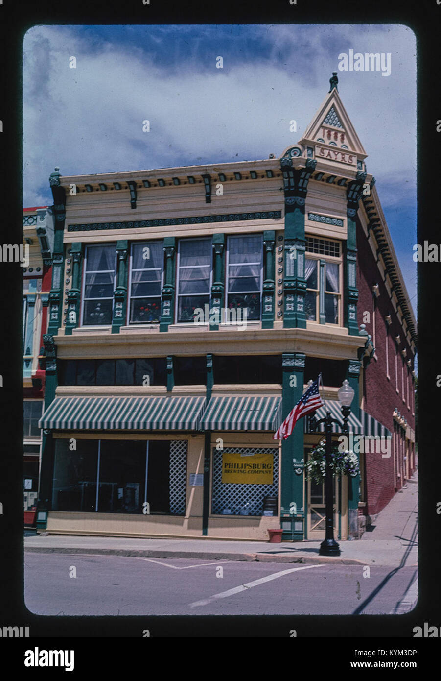Sayrs Building (1896), angle 2, Broadway, Philipsburg, Montana (LOC) 36681184654 o Stock Photo