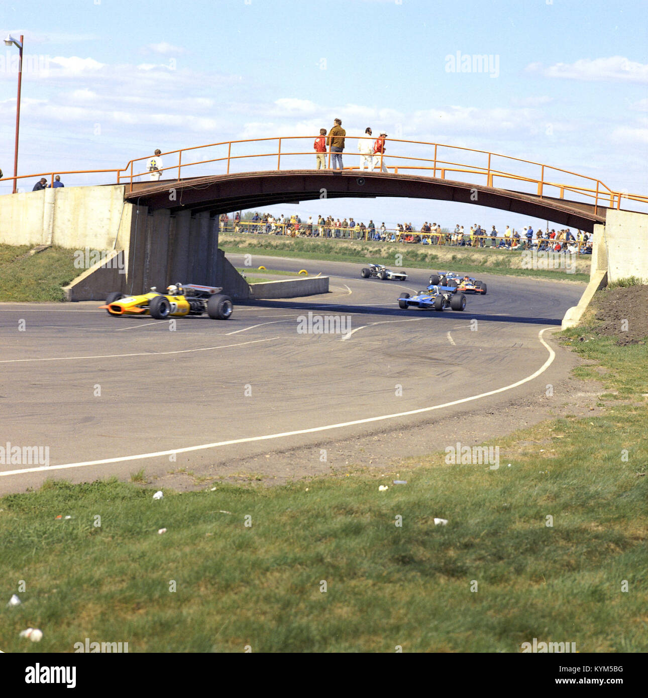 Photograph of a Formula A race at the Edmonton International Speedway ...