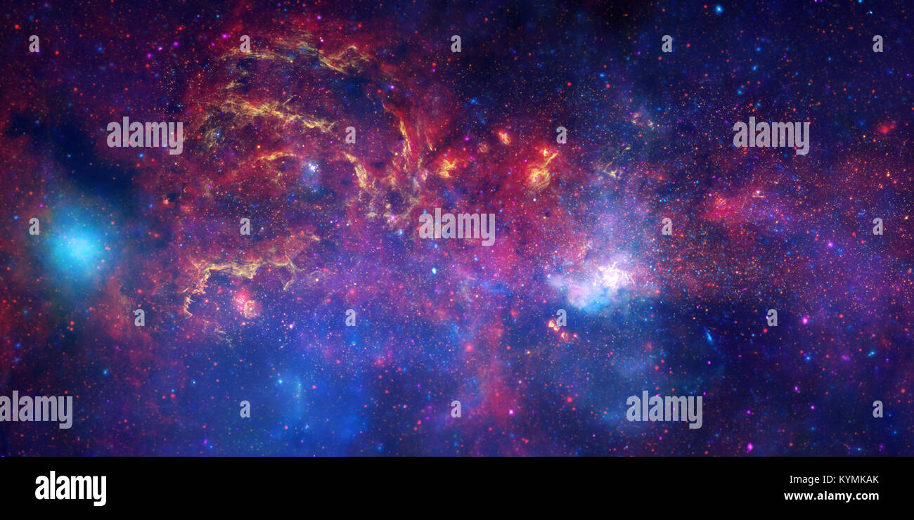 NASA's Great Observatories Examine the Galactic Center Region - The 4844234584 o Stock Photo