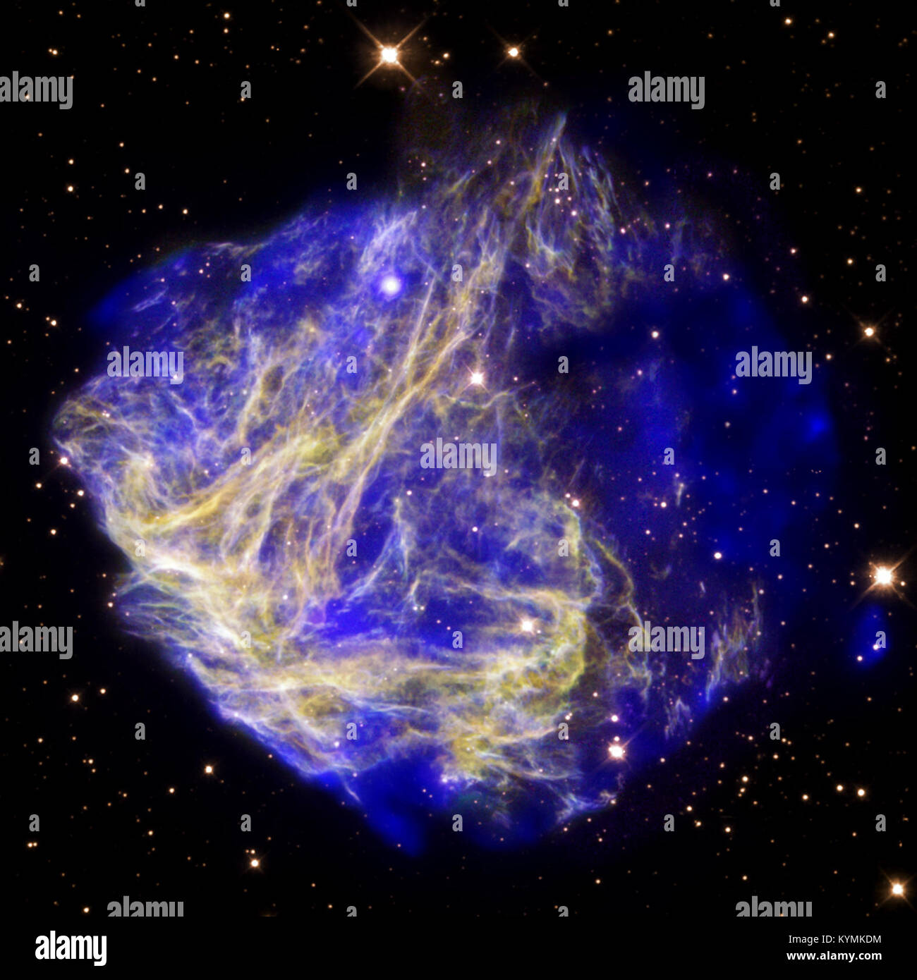 Stellar Shrapnel Seen in Aftermath of Explosion - A supernova 4844234602 o Stock Photo
