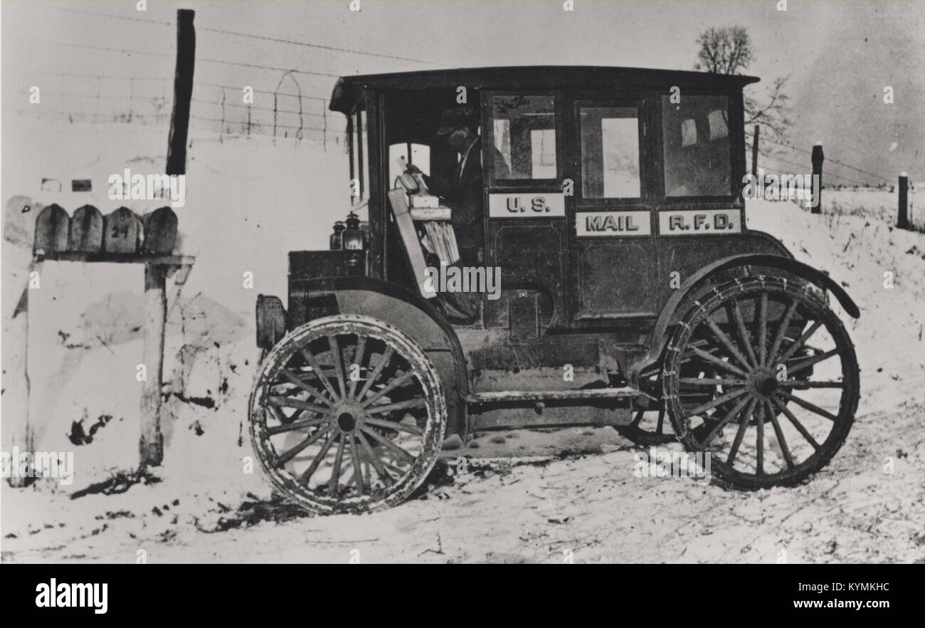 Photograph of rural carrier in automobile at mailboxes 5286015212 o