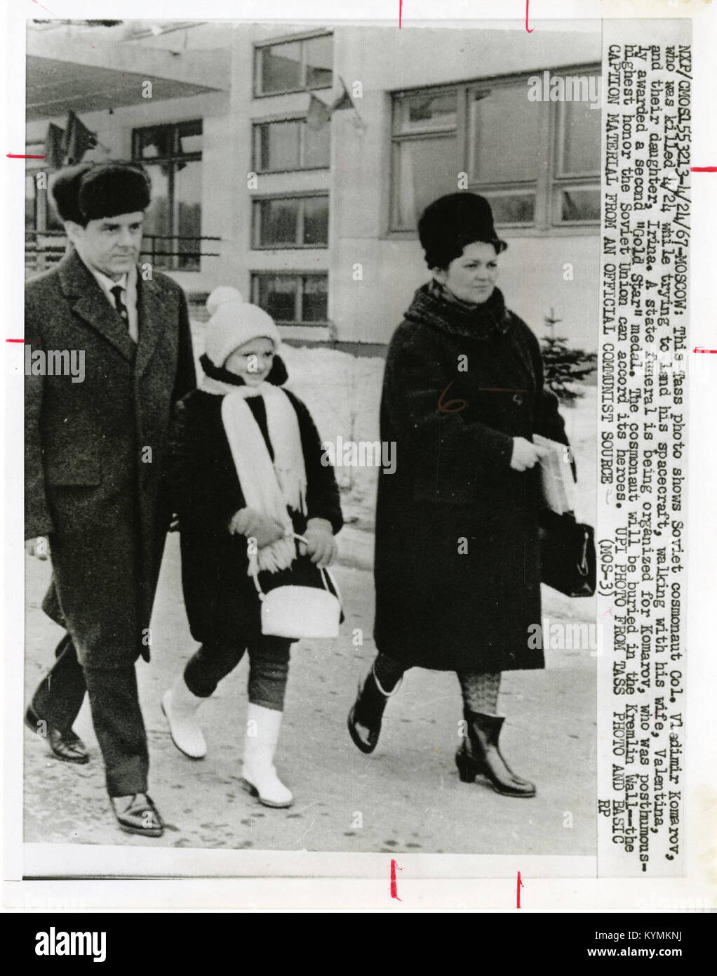 Vladimir Mikhaylovich Komarov (1927-1967), his wife Valentina Komarov, and their 5493917519 o Stock Photo