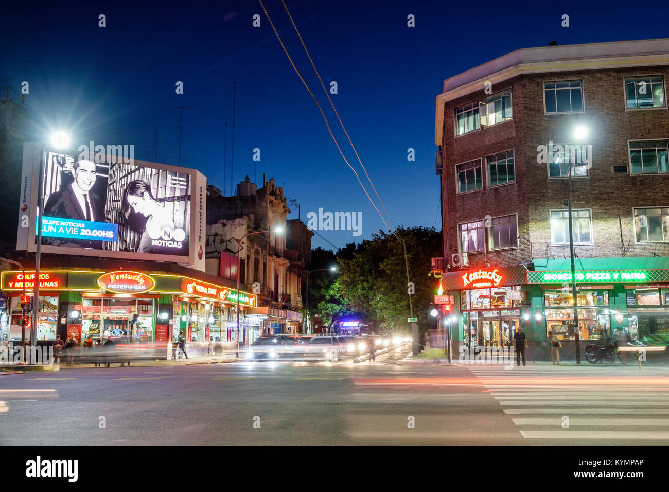 Buenos Aires Argentina Palermo night nightlife light streaks traffic