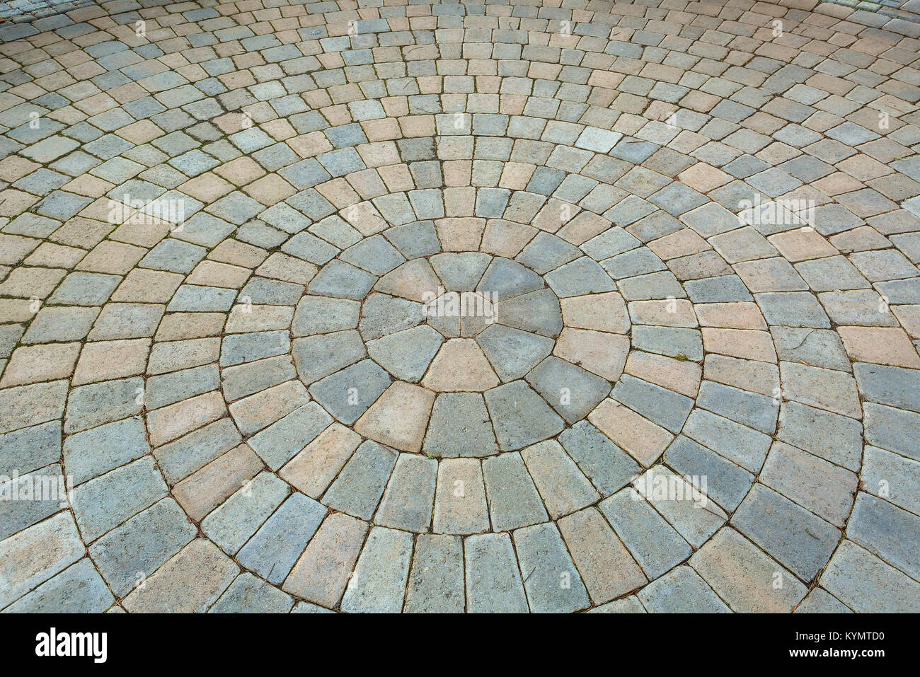 Garden Backyard Circular Pattern Brick Stone Pavers Hardscape