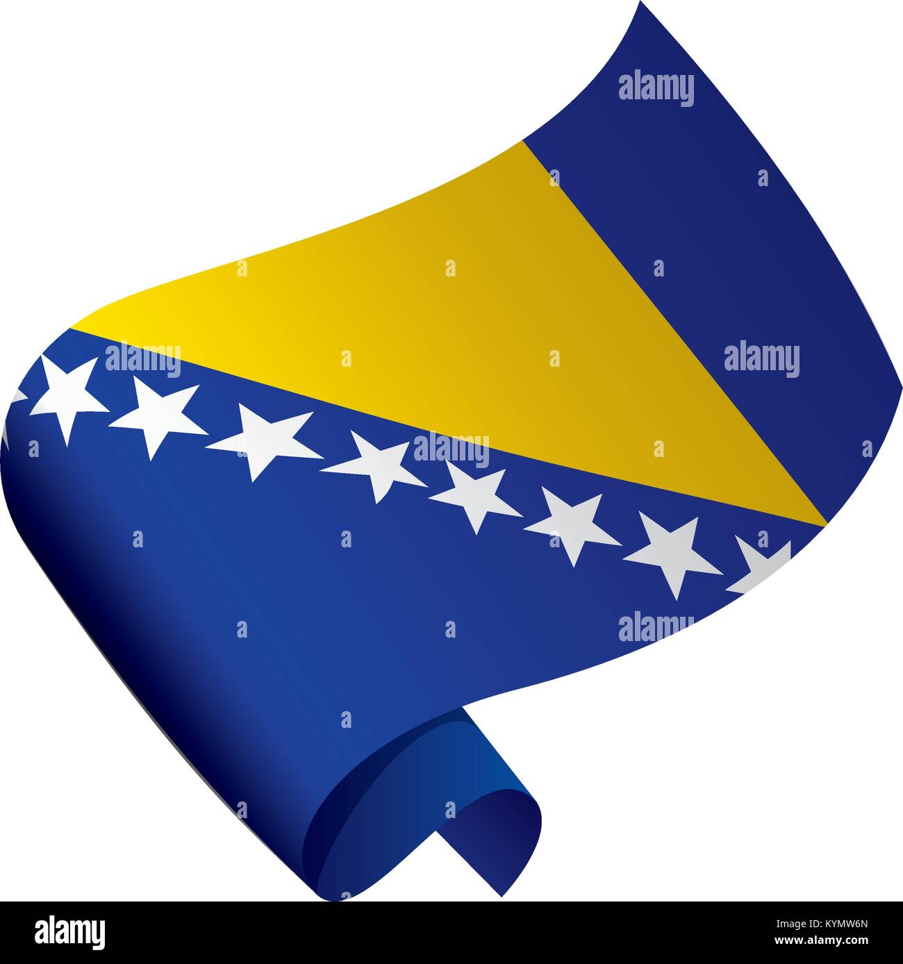 Bosnia and Herzegovina flag, vector illustration Stock Vector Image ...