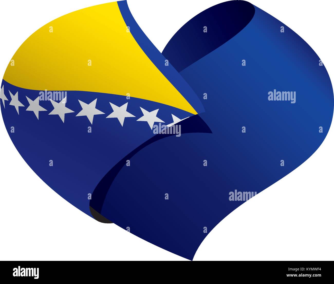 Bosnia herzegovina flag heart hi-res stock photography and images
