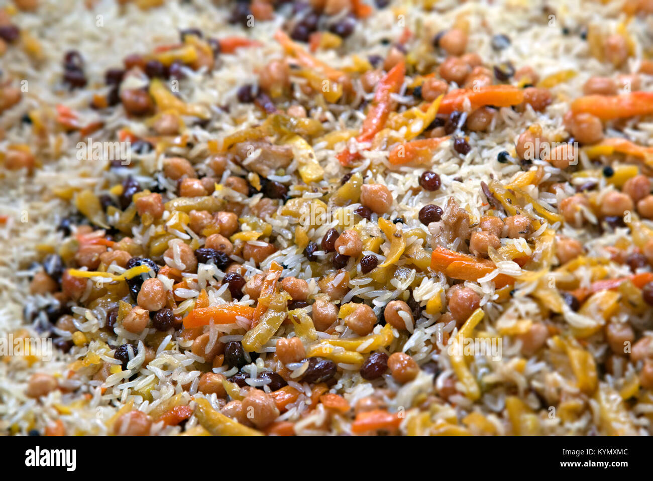 Uzbek pilaf, closeup Stock Photo Alamy