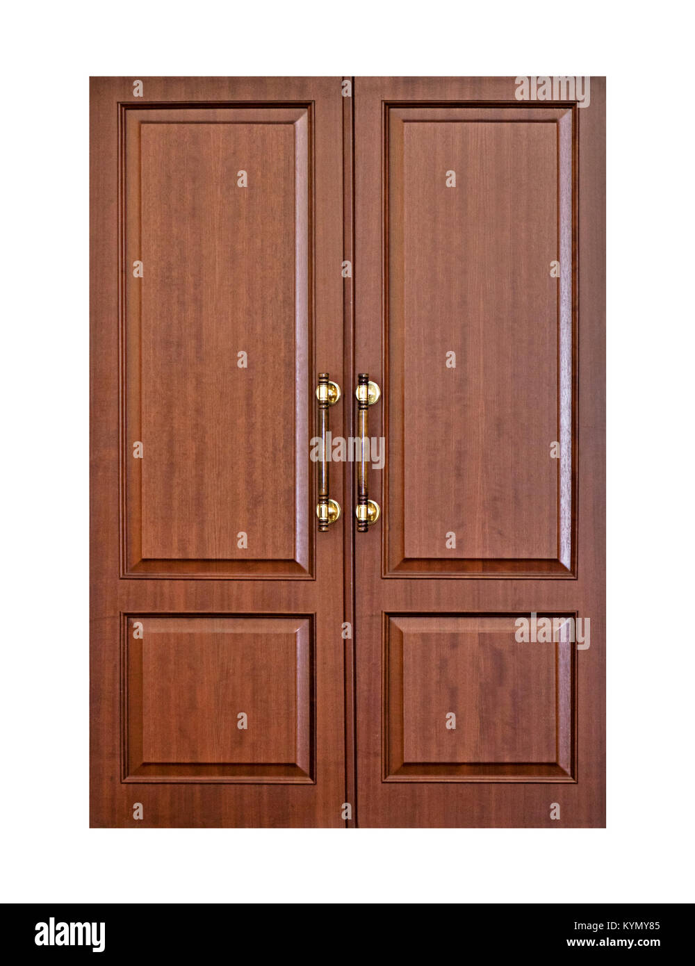 Modern wooden door Stock Photo