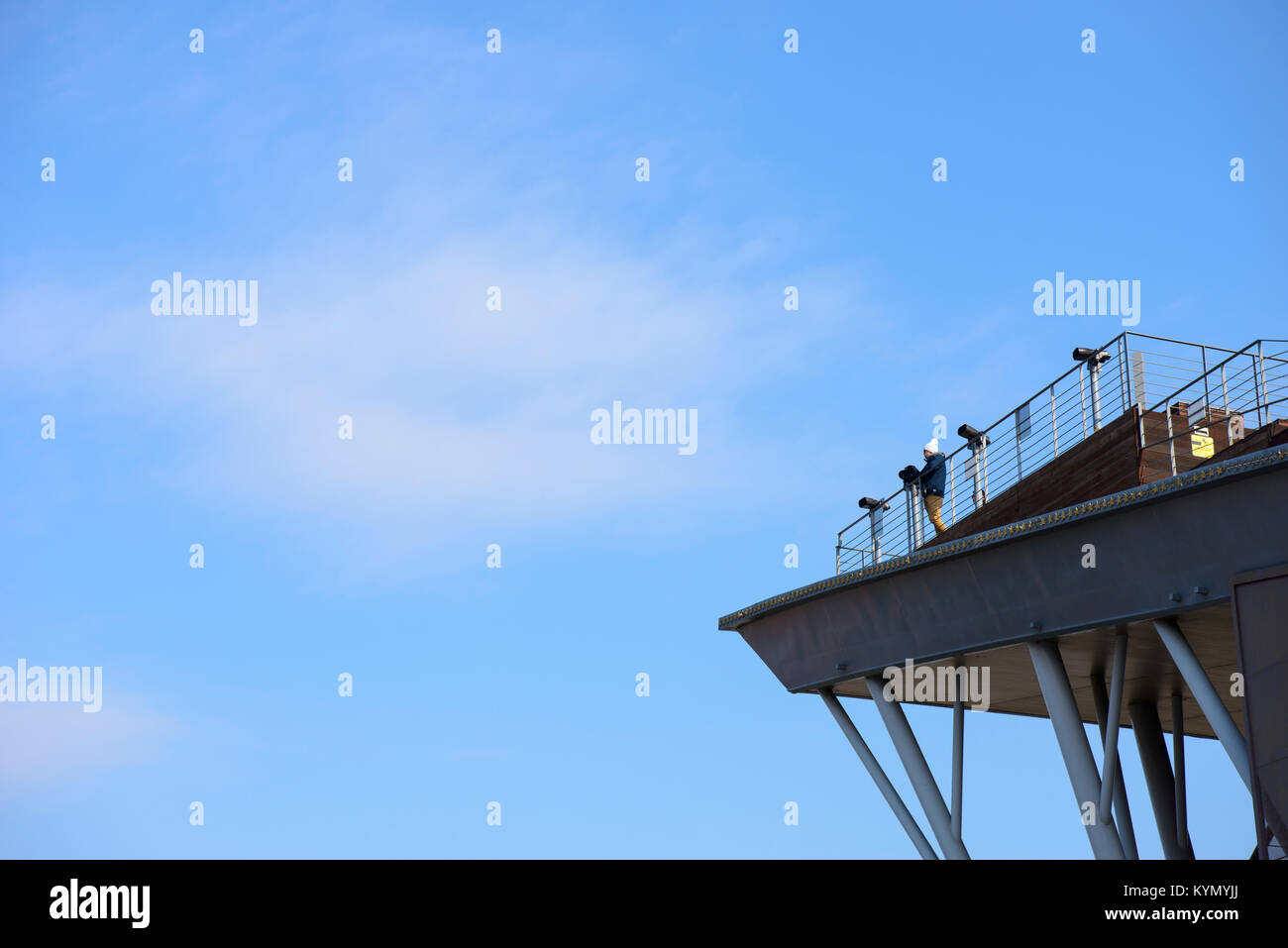South Korea Demilitarized Zone DMZ Viewing platform observatory Stock Photo