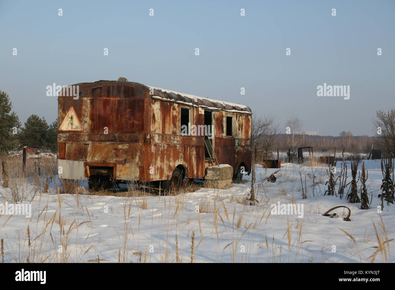 Pripyat City - Chernobyl exclusion zone Stock Photo