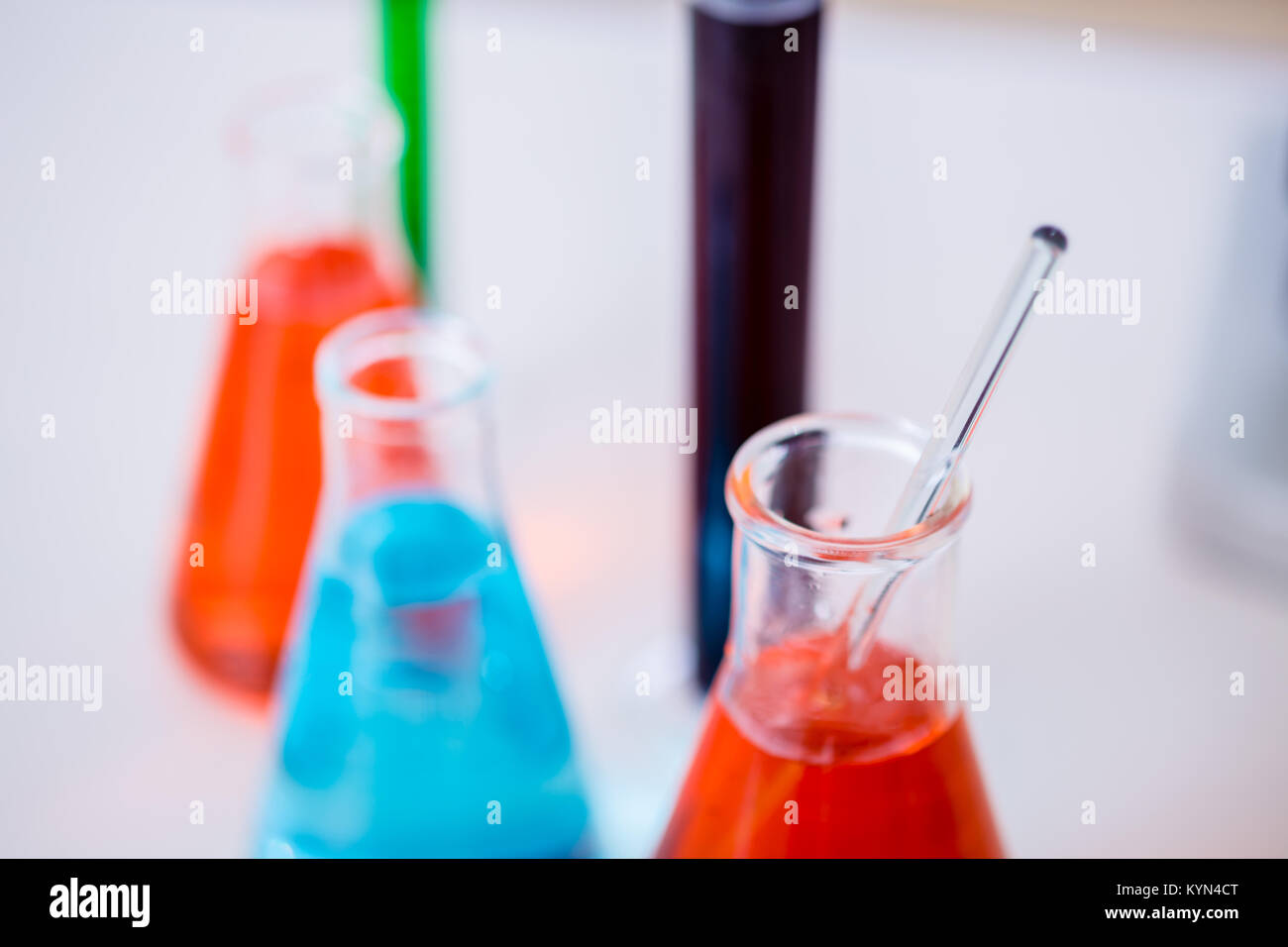 Erlenmeyer flask in school science lab for experiments Stock Photo Alamy