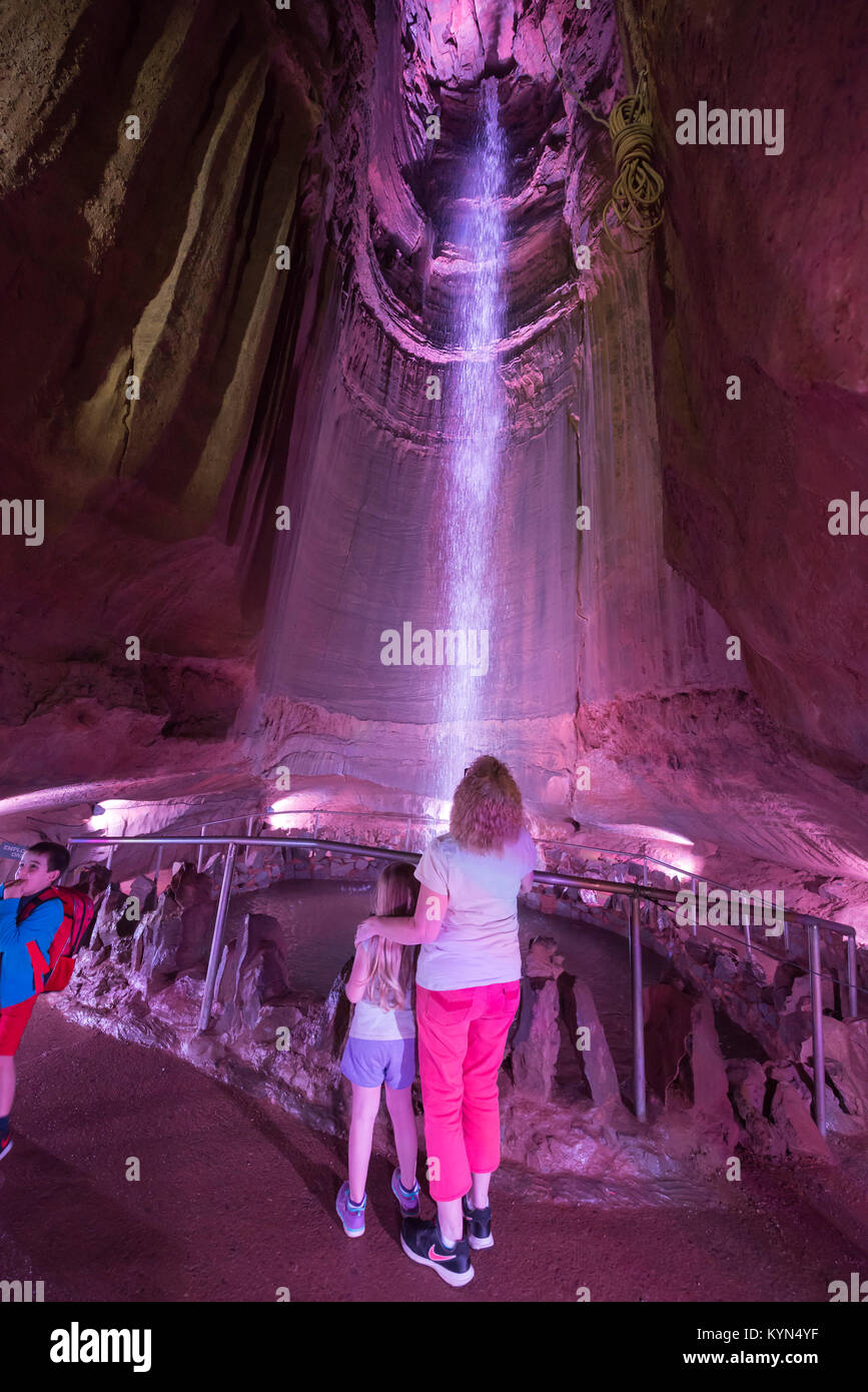 Ruby Falls is located at Lookout Mountain near Chattanooga, Tennessee