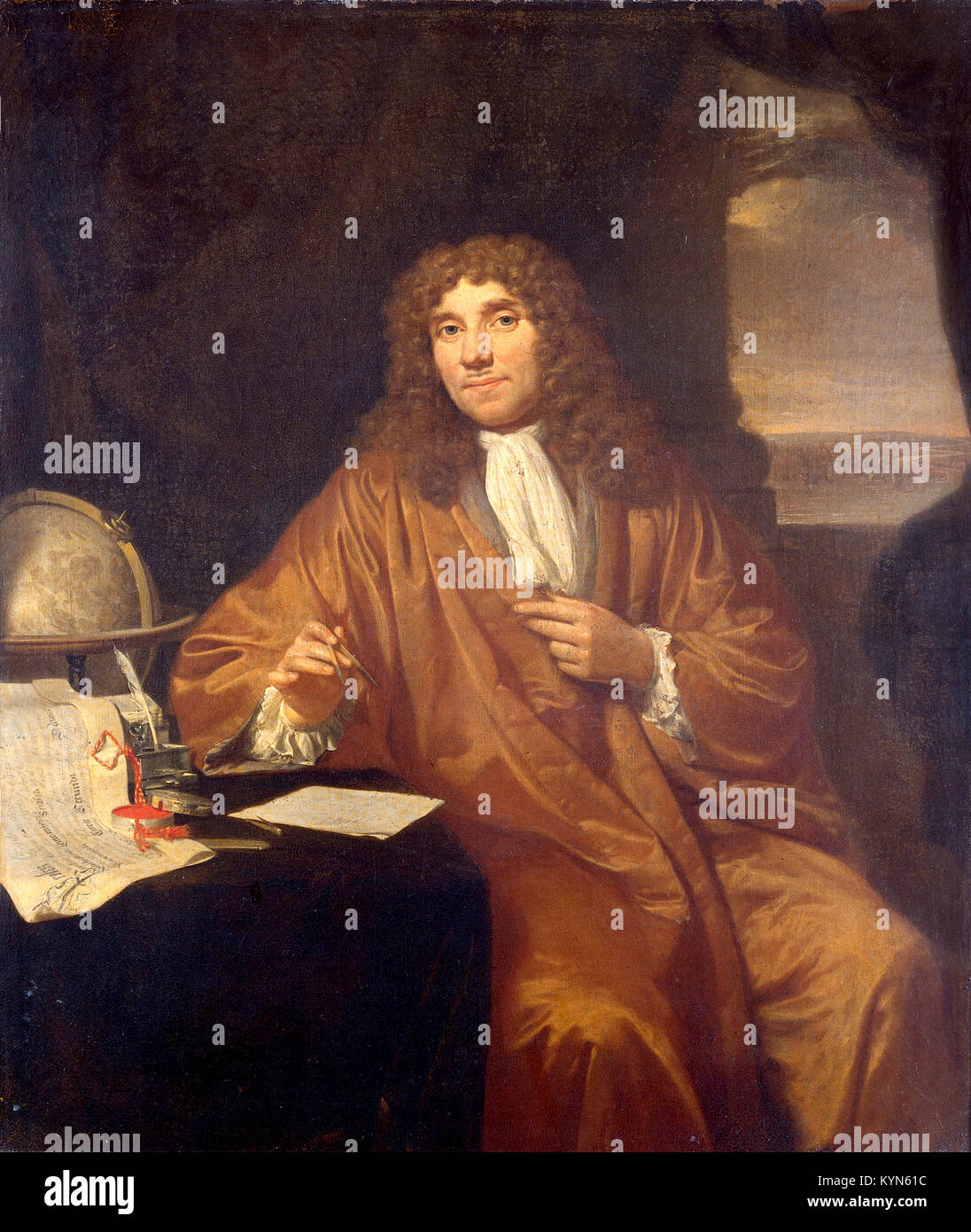 Antonie van Leeuwenhoek, Antonie Philips van Leeuwenhoek, Dutch scientist Stock Photo