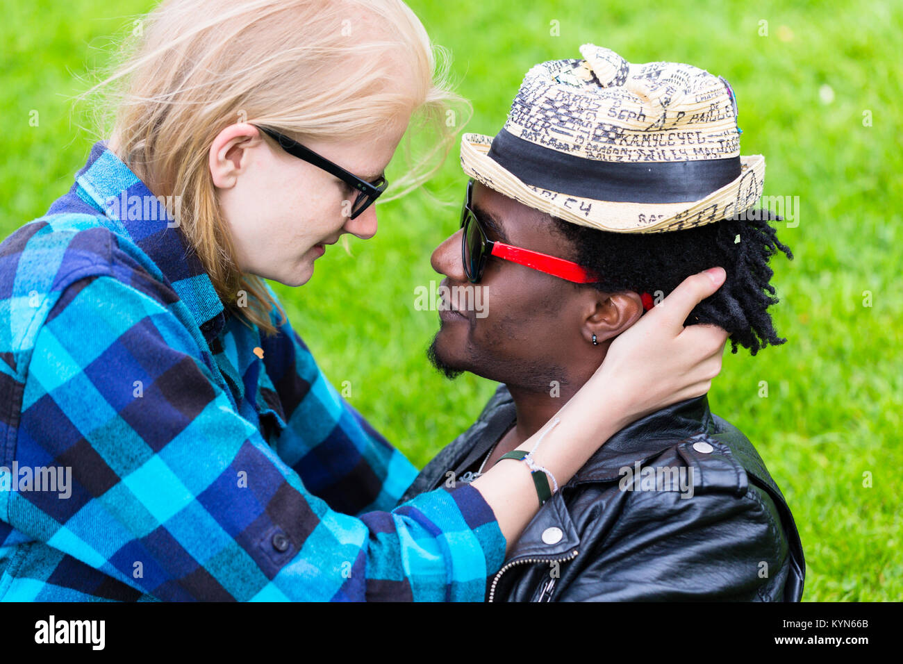 Man woman in loving embrace hi-res stock photography and images - Alamy