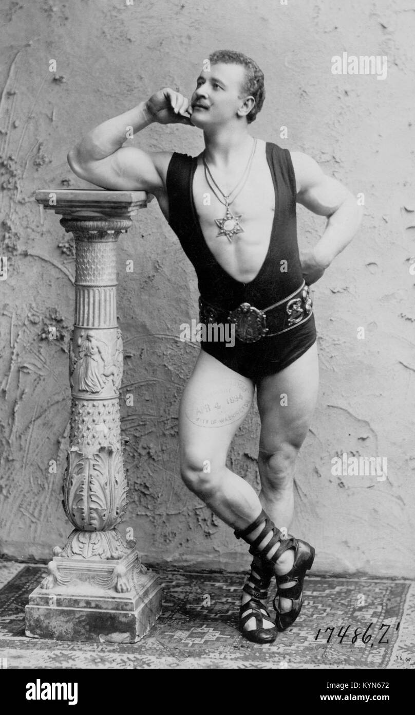 Eugen Sandow, pioneering German bodybuilder, known as the 'father of modern bodybuilding'. Eugen Sandow Stock Photo