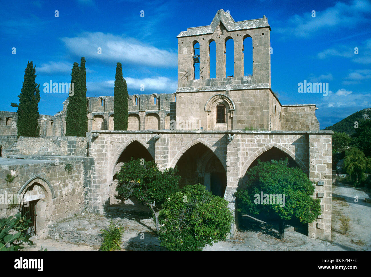 Bellapais Abbey (c13th), Bellapais, near Kyrenia or Girne, Northern Cyprus Stock Photo