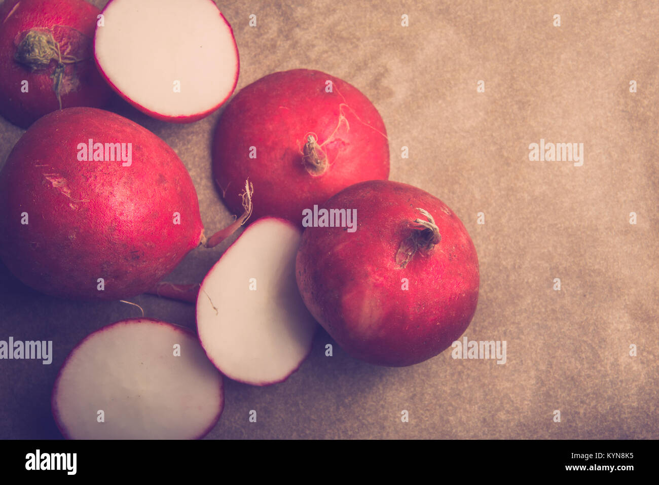 Red radishes Stock Photo