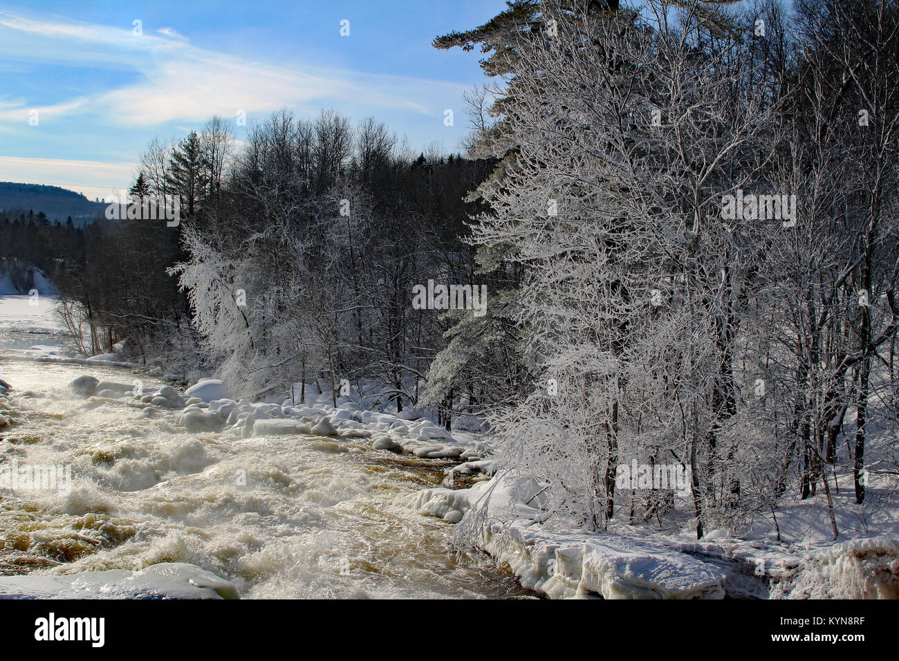 Doncaster river cascades Stock Photo