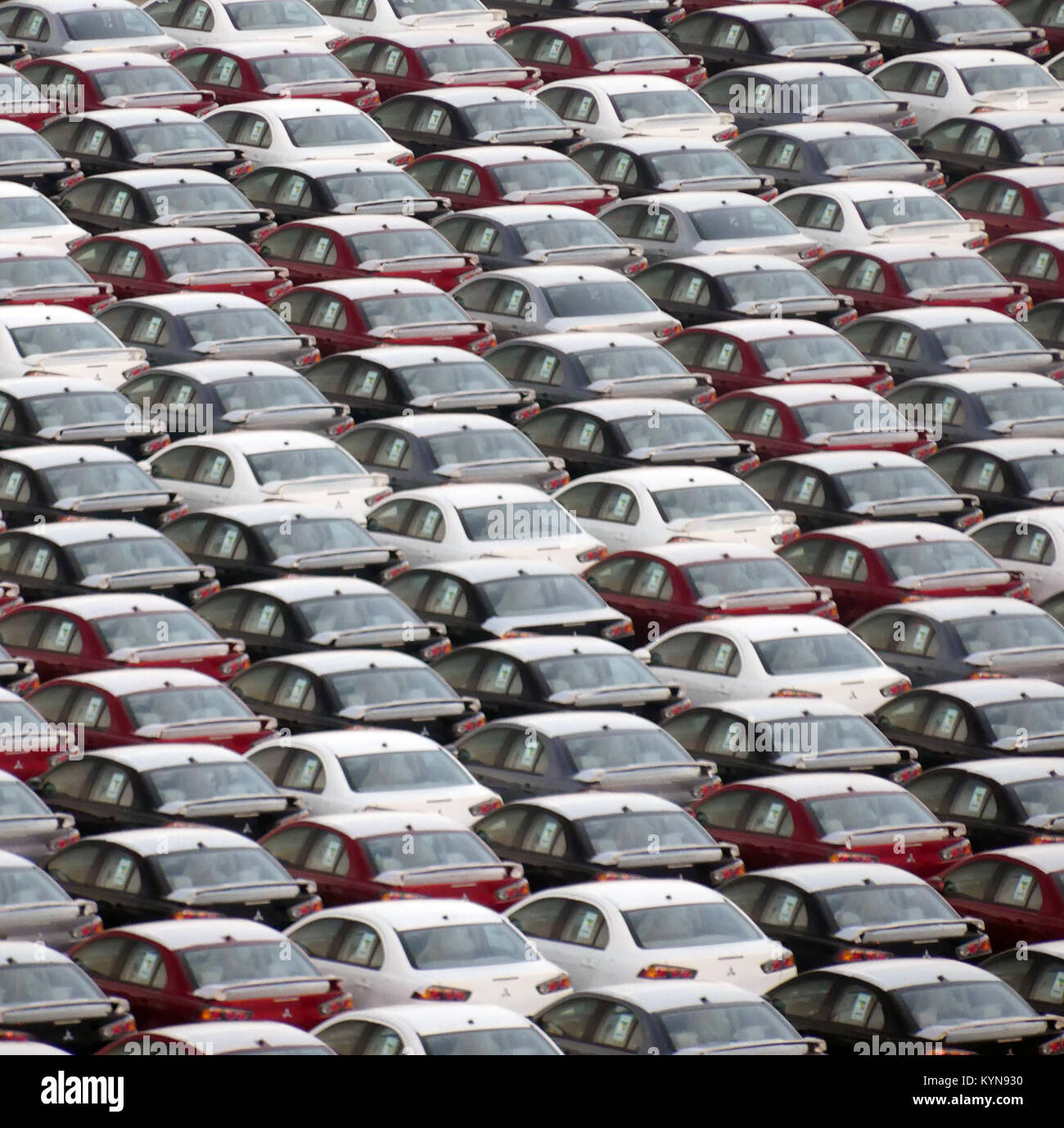 JAPANESE CAR IMPORTS at Dubai docks. Photo: Tony Gale Stock Photo