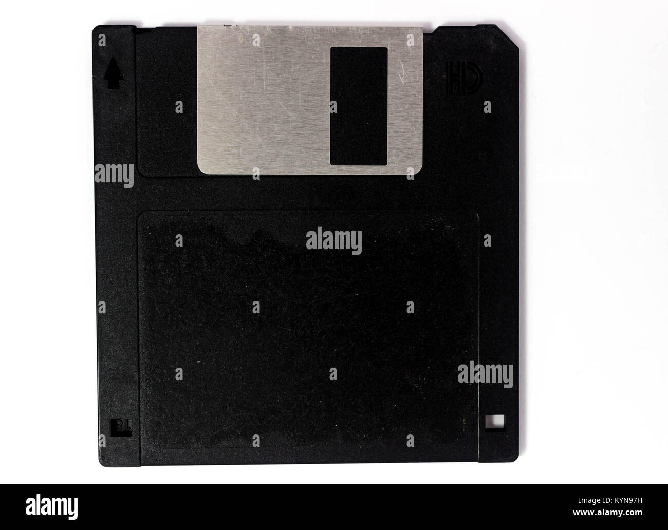 3.5 floppy disk, highdensity diskettes on white background Stock Photo