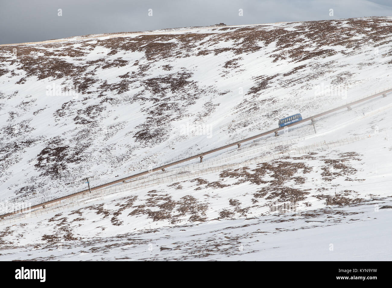 Cairn Gorm Mountain funicular railway near Aviemore Scotland Stock Photo