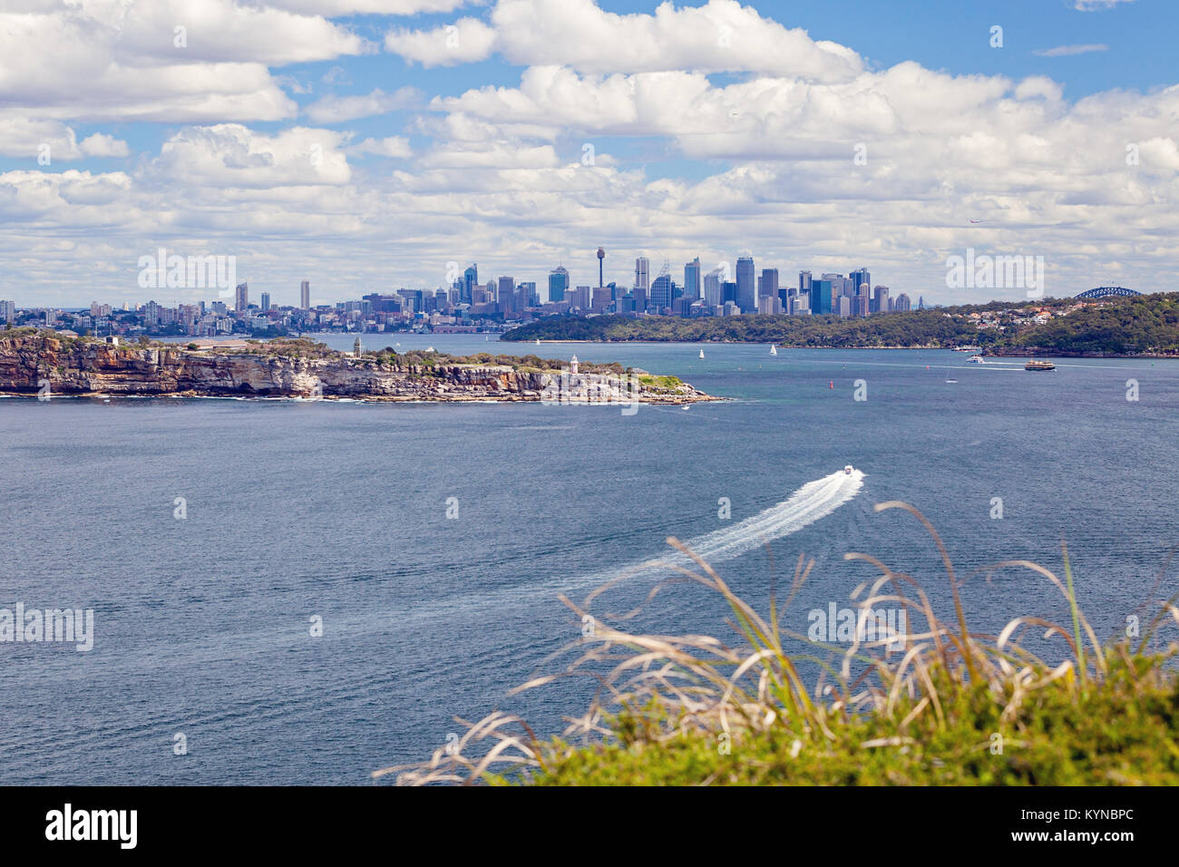 North Head view of Sydney skyline, NSW, Australia Stock Photo Alamy