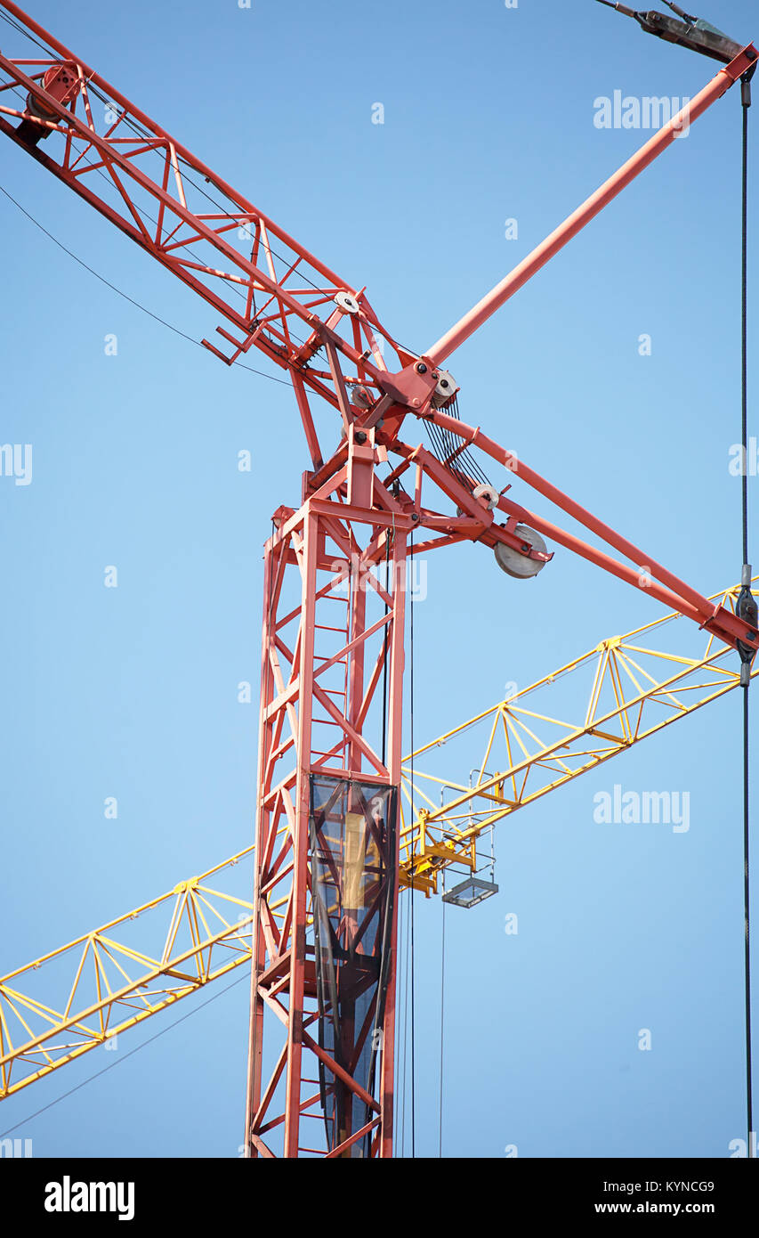 cran detail in construction buildings field Stock Photo - Alamy