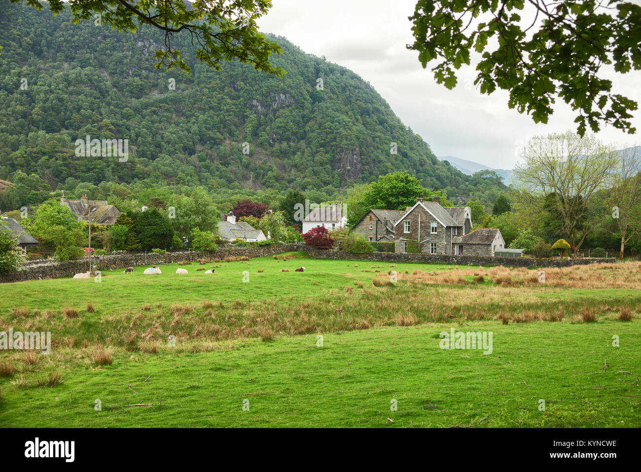 Village in Lake District, Cumbria. UK. Stock Photo