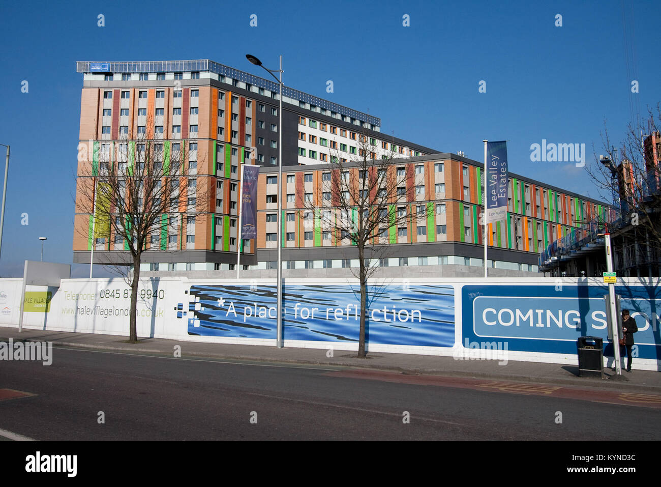 Construction of Hale Village, Tottenham Hale, London. Hale Village is