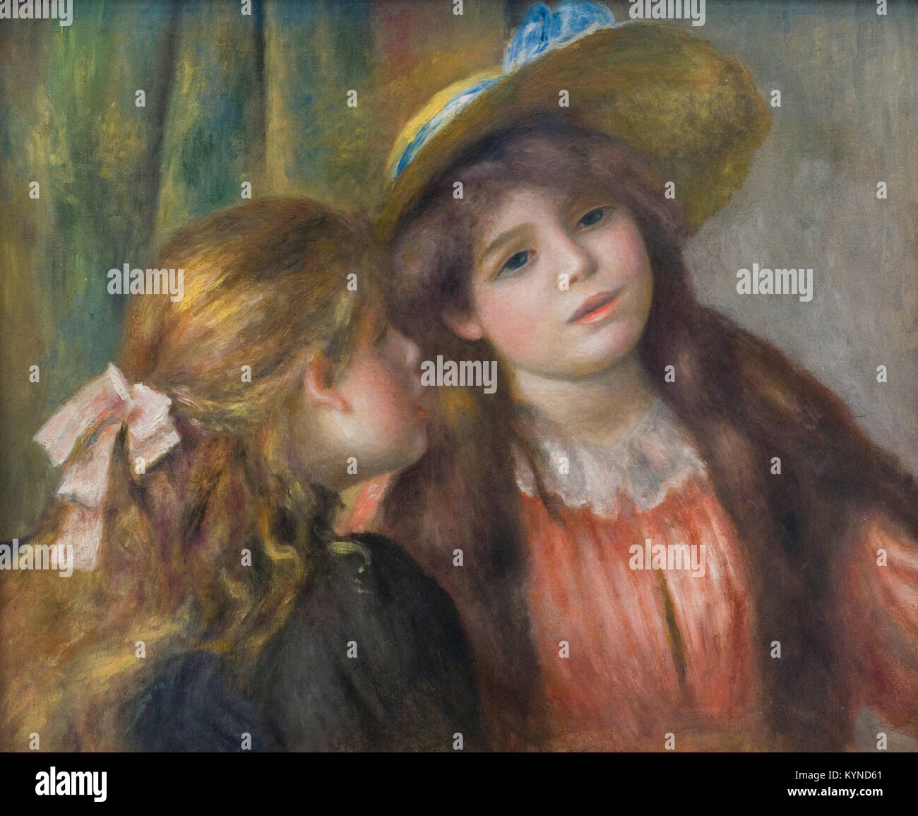RENOIR Pierre-Auguste -  Portrait de deux jeunes filles - Portrait of two young girls 1890-92 Orangerie Museum - Paris Stock Photo