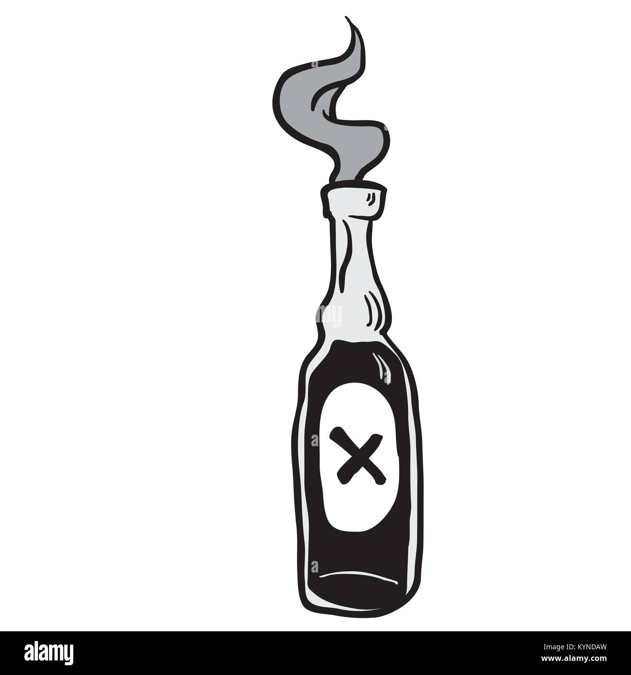 bottle cartoon doodle isolated on white Stock Photo Alamy