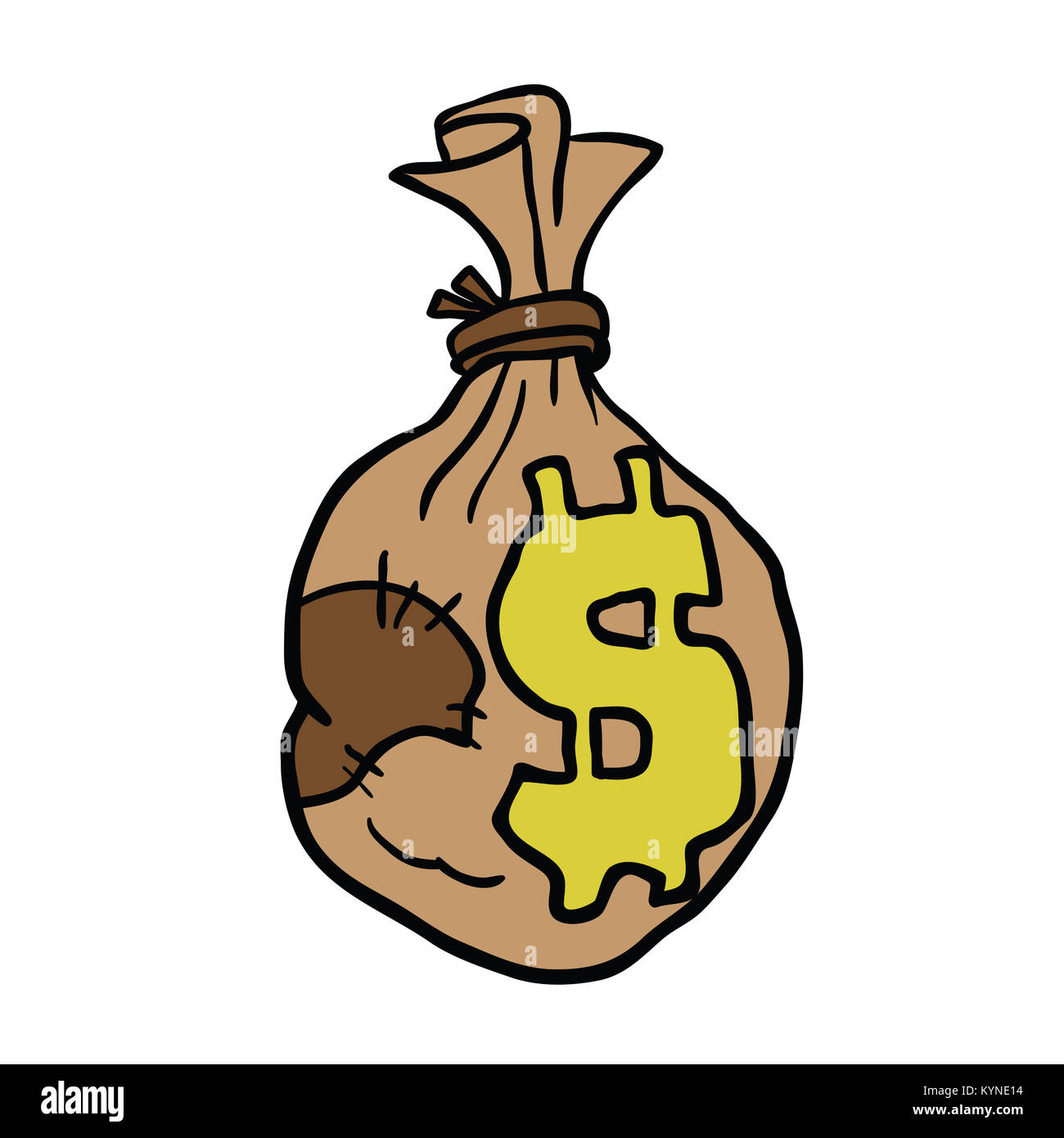 Money bag cartoon hi-res stock photography and images - Alamy