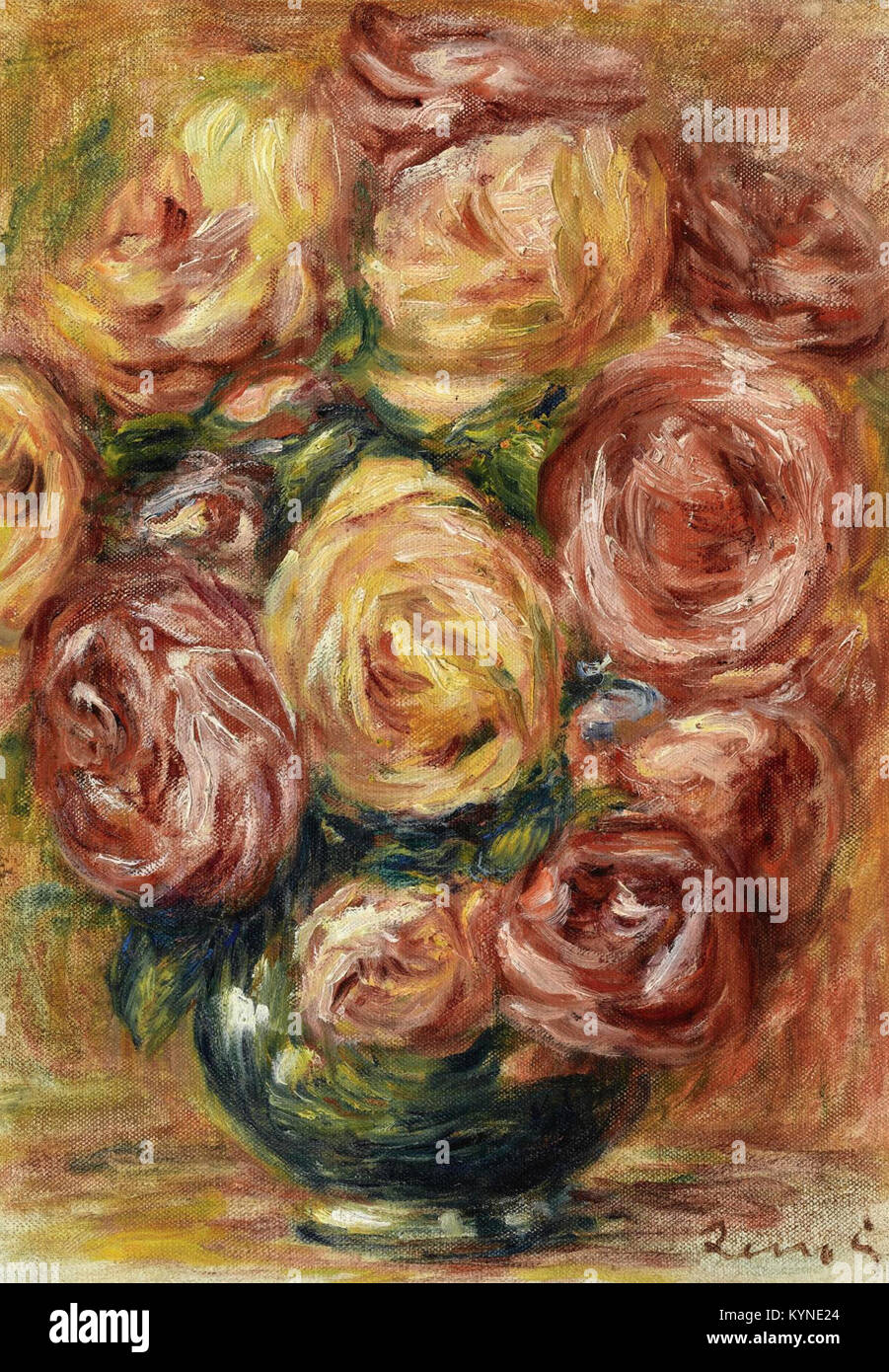 PierreAuguste Renoir Vase de Roses Stock Photo Alamy