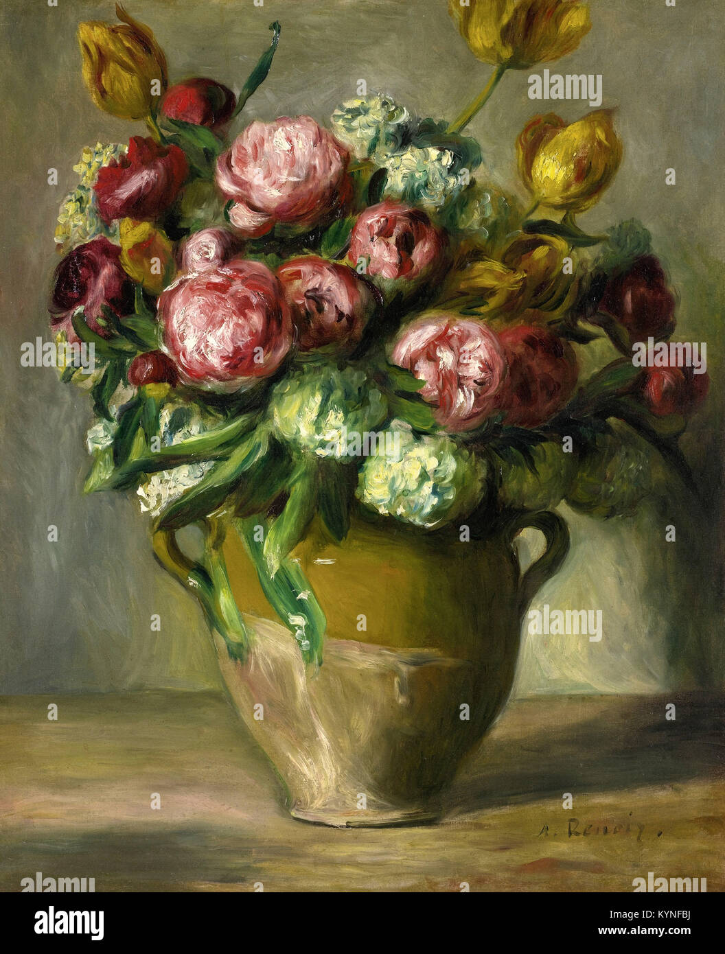 Pierre-Auguste Renoir - Vase of Pivoines Stock Photo