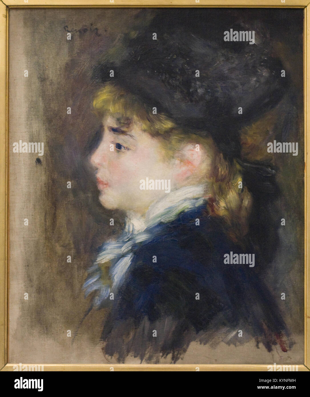 Fille avec une guitare de Auguste Renoir - Reproduction tableau