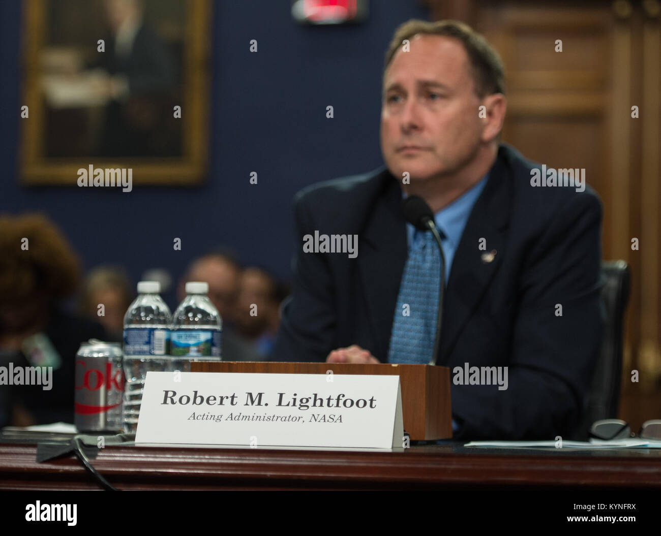 Acting NASA Administrator Robert Lightfoot testifies during a House ...