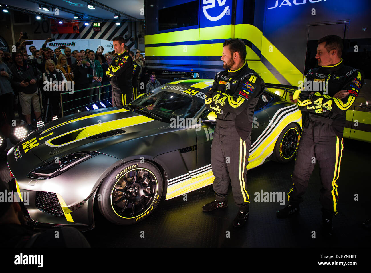 Mission Motorsport launch the Invictus Games Racing Team Jaguar F-Type at  the Autosport International Racing Car Show at NEC Stock Photo - Alamy