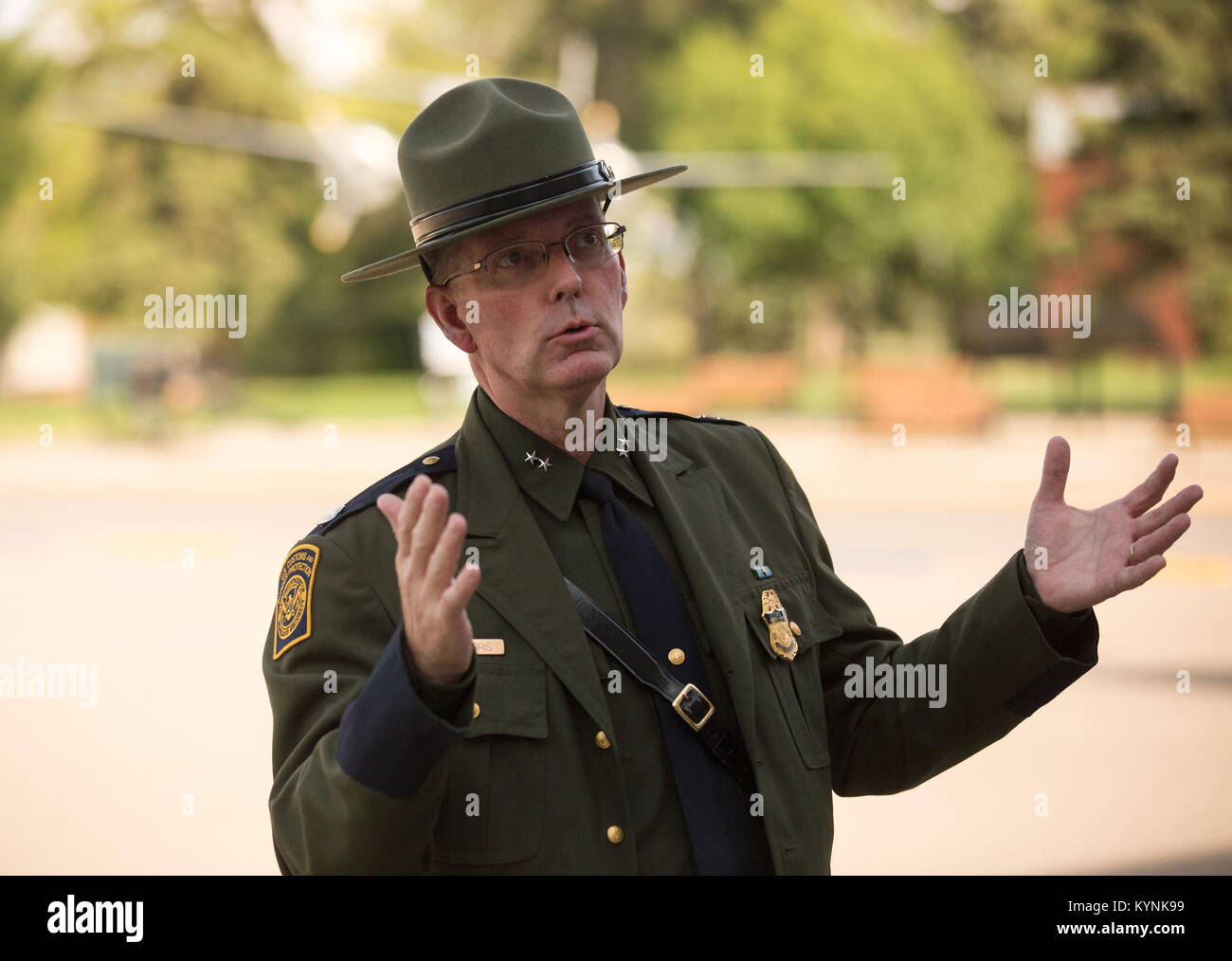 U.S. Border Patrol Academy Chief Dan Harris visits the Royal Canadian