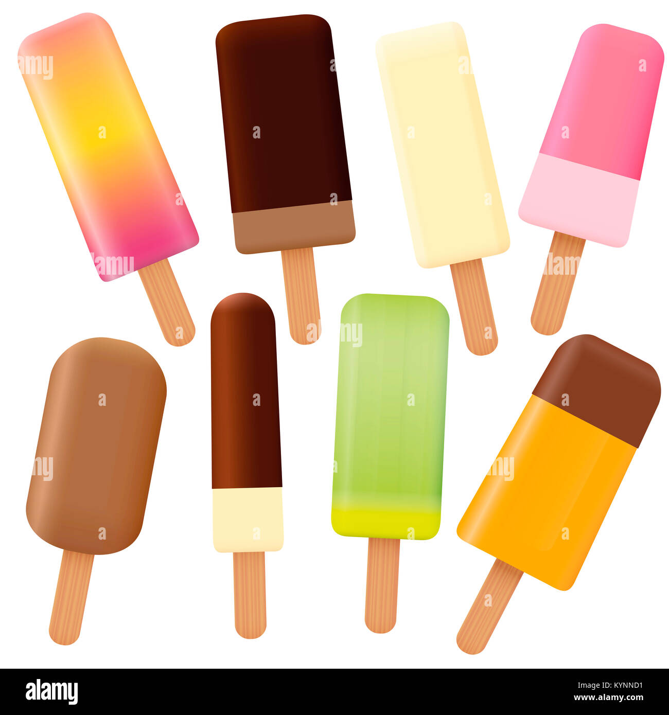 Red ice lollies Cut Out Stock Images & Pictures Alamy