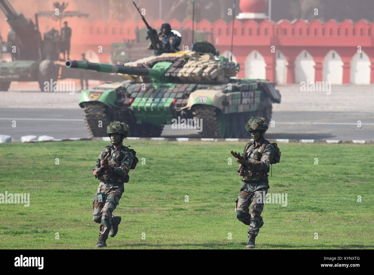 NEW DELHI, INDIA JANUARY 15 Indian Army soldiers display their