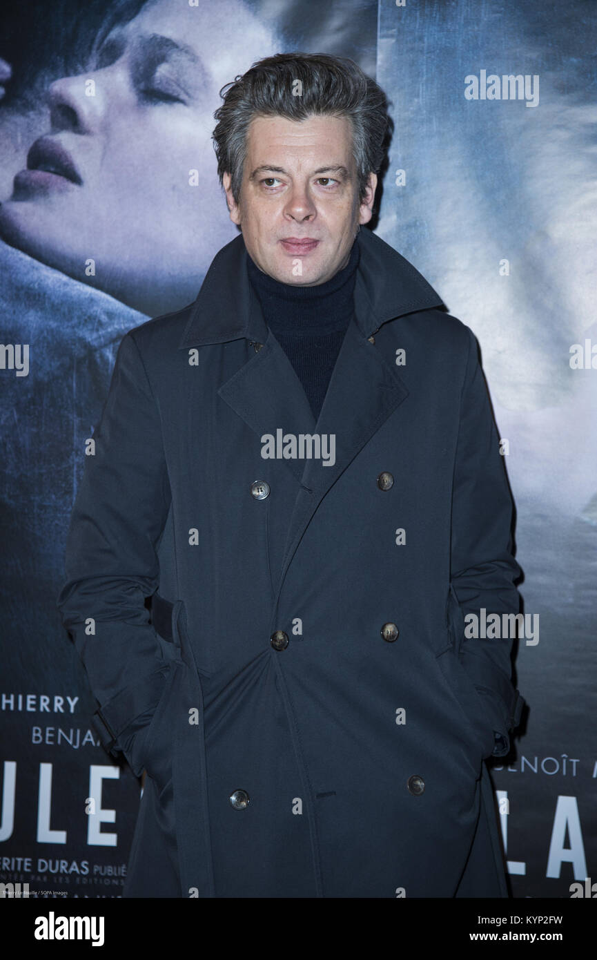 Paris, Ile de France, France. 15th Jan, 2018. French actor and singer Benjamin Biolay at the premiere of ''La Douleur'' at the cinema Gaumont Opera in Paris. Credit: Thierry Le Fouille/SOPA/ZUMA Wire/Alamy Live News Stock Photo