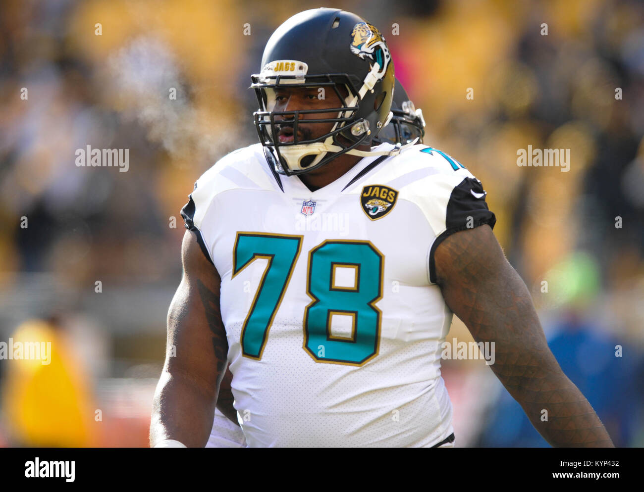 Jan 14th, 2018: Jaguars Jermey Parnell #78 during the Jacksonville Jaguars  vs Pittsburgh Steelers game at Heinz Field in Pittsburgh, PA. Jason  Pohuski/CSM Stock Photo - Alamy