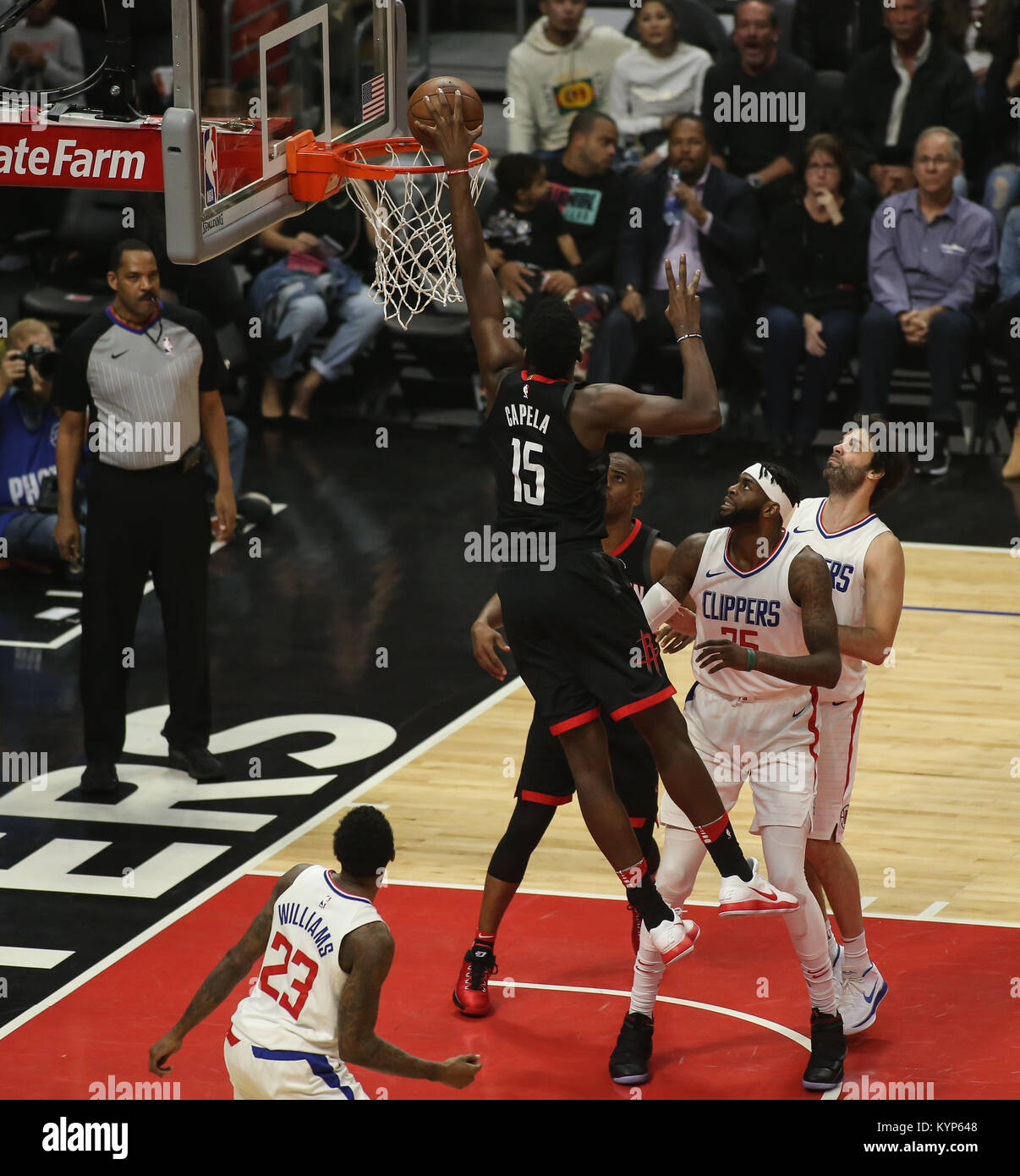 Los Angeles, CA, USA. 15th Jan, 2018. Houston Rockets center Clint ...