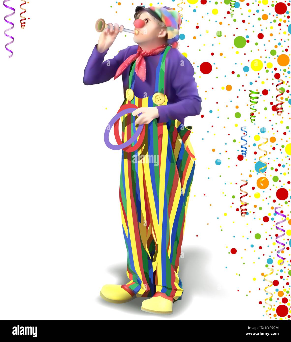 Happy Clown with Colorful Pants Stock Vector Image & Art - Alamy