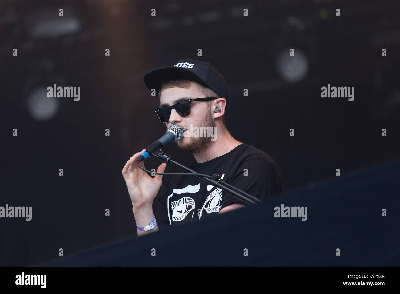 The English electronic music duo Disclosure performs a live concert the